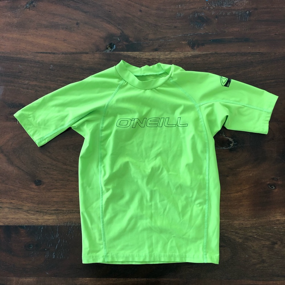 Neon green Oneill rashguard